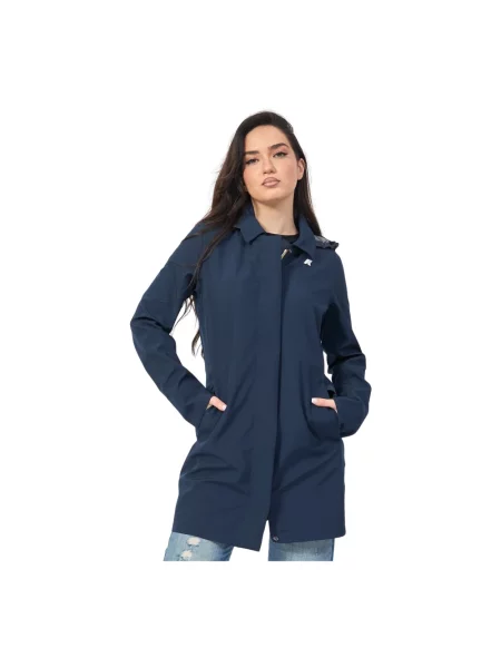 Trencz K-way z dżerseju niebieski