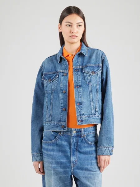 Polo Ralph Lauren Prechodná bunda CLASSIC denim modrá