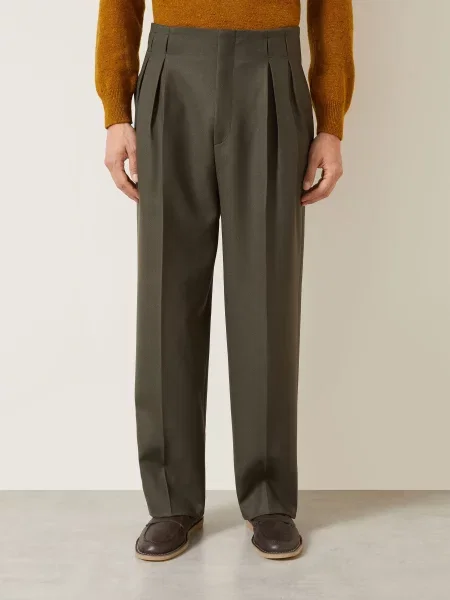 Zegna Spodnie O Kroju Regular Fit gruen