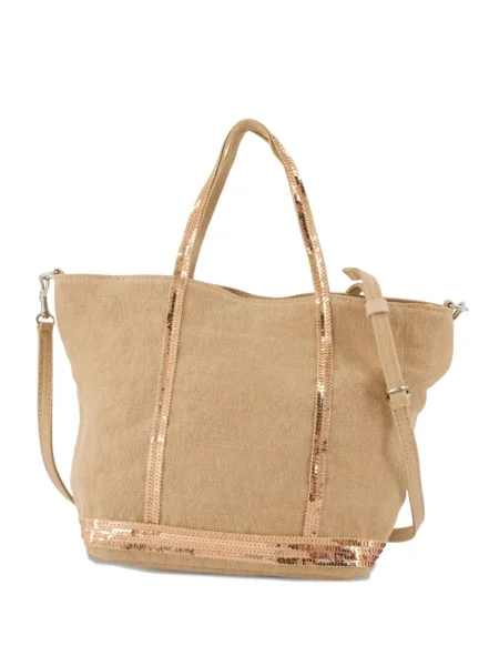 Lniana mała torebka Vanessa Bruno z cekinami