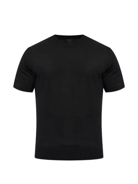 Scurt tricou Brioni cu decolteu rotund negru