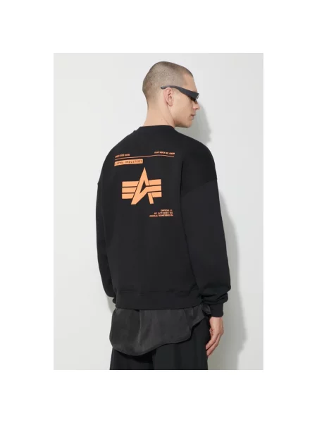 Alpha Industries bluza Logo BP z nadrukiem czarny