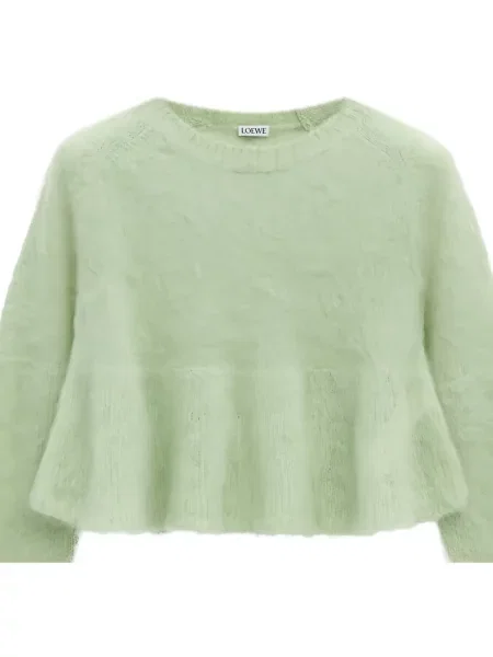Cu peplum pulover Loewe verde