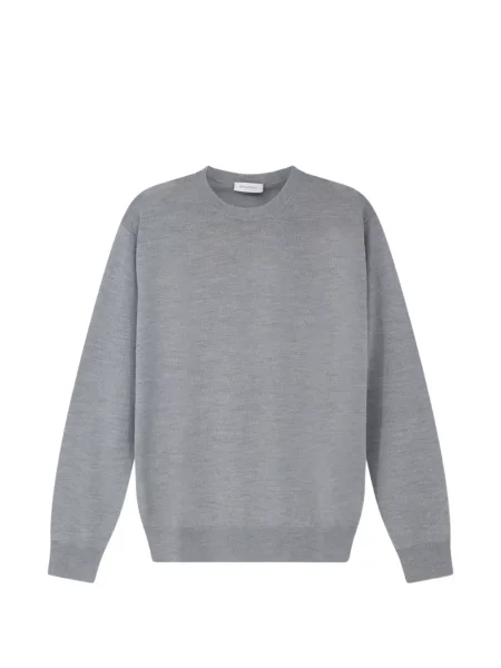 Pulover Bramani Cashmere din cașmir cu decolteu rotund gri
