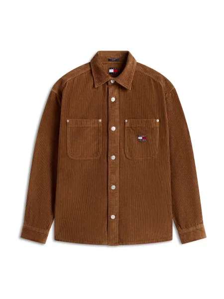 Tommy Jeans Cămașă caramel maro