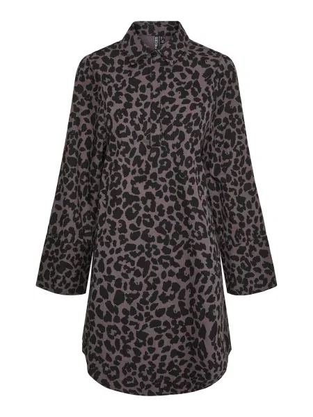 PIECES Rochie tip bluză OLEO gri închis negru