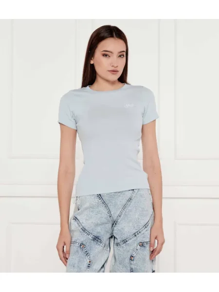 Guess Jeans Tricou EMBRO albastru