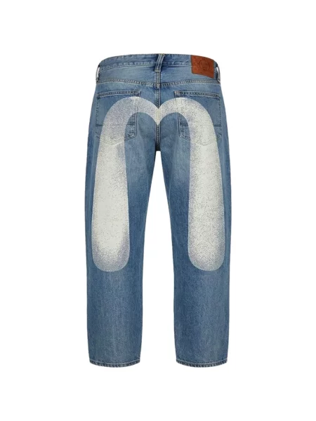 Blugi Evisu cu imagine albastru