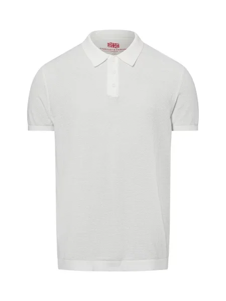 Finshley & Harding London koszulka polo Mężczyźni jednolity M biały