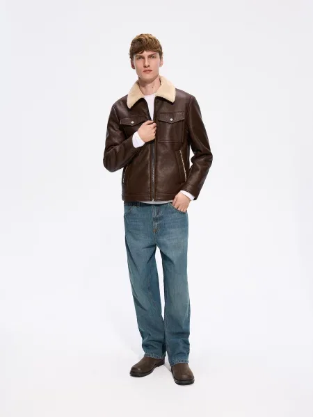 Reserved Вільні джинси з ефектом прання indigo jeans 