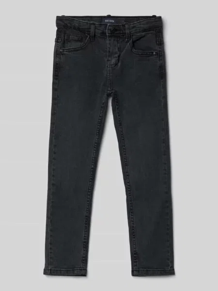 Jeansy o kroju slim fit z 5 Blue Seven czarne