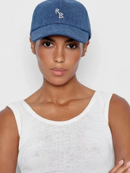 RUSLAN BAGINSKIY șapcă pentru femei din denim Baseball Cap albastru