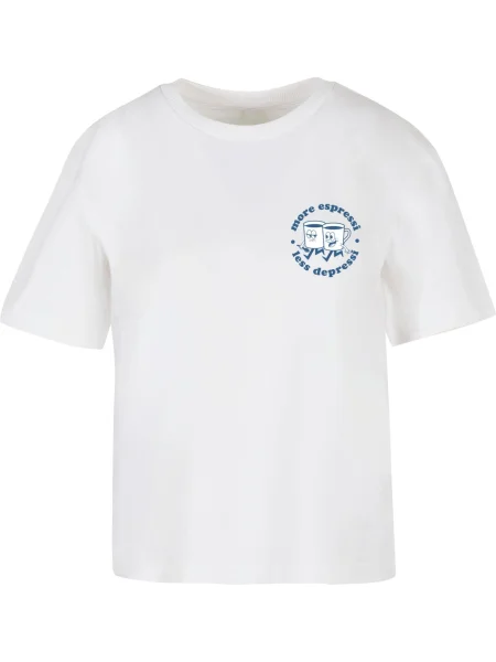 Miss Tee Tricou Daily Espresso albastru închis alb