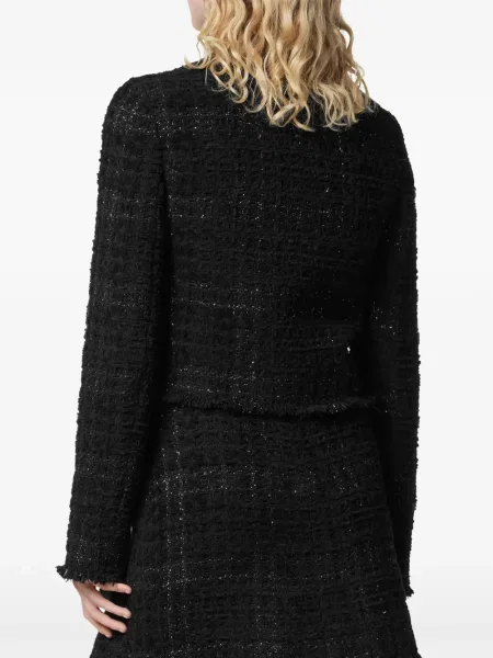 Geacă Versace din tweed negru