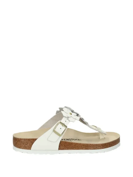 Sandale Birkenstock cu model floral alb