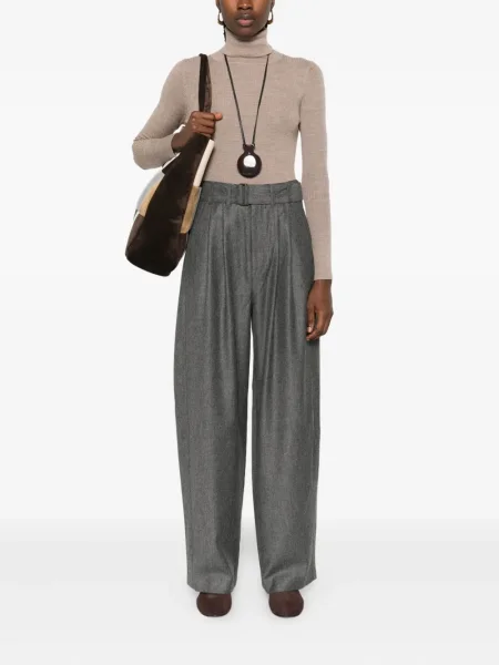 Pantaloni Soeur plisate gri