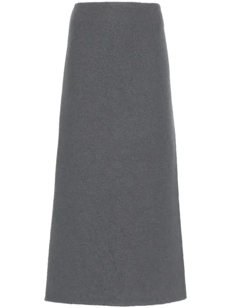 Spódnica midi Rier do kolan szara