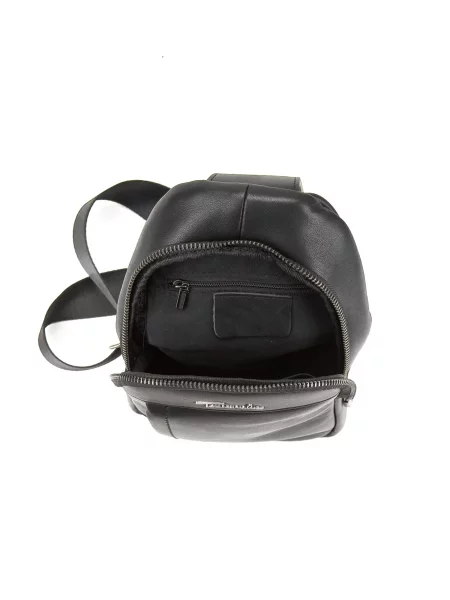 Кожаная сумка кросс-боди Royalbag черная