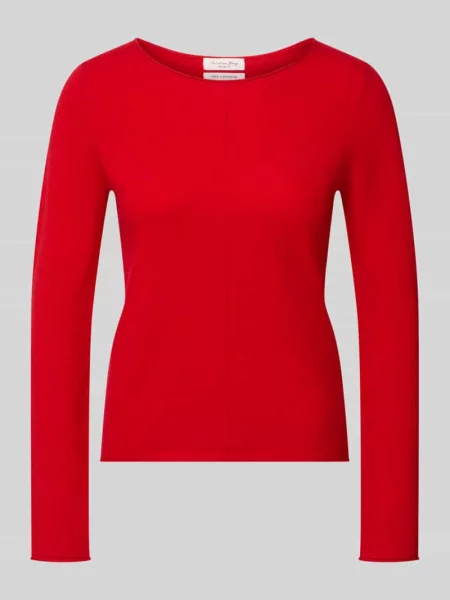 Sweter z dzianiny z czystego kaszmiru o kroju regular fit Christian Berg Woman czerwony