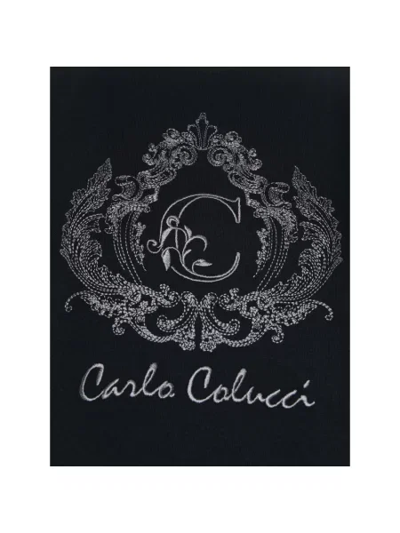 Koszulka Carlo Colucci o skróconej długości czarna