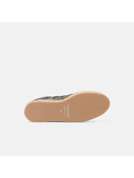 Espadryle Scarosso skórzane czarne
