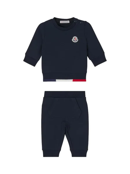 Gyerek fleece melegítő felső Moncler Enfant kék