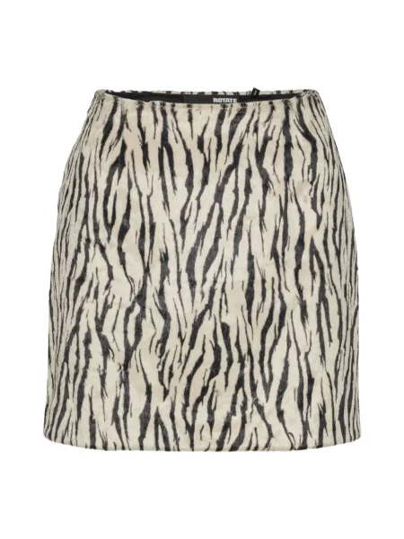 Spódnica Rotate Birger Christensen z nadrukiem w zebrę beżowa