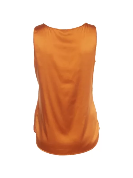 Top Max Mara din satin portocaliu