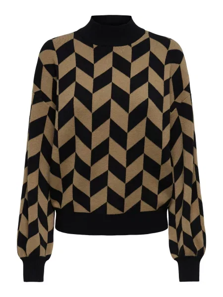 ONLY Pulover ONLEnya maro deschis negru