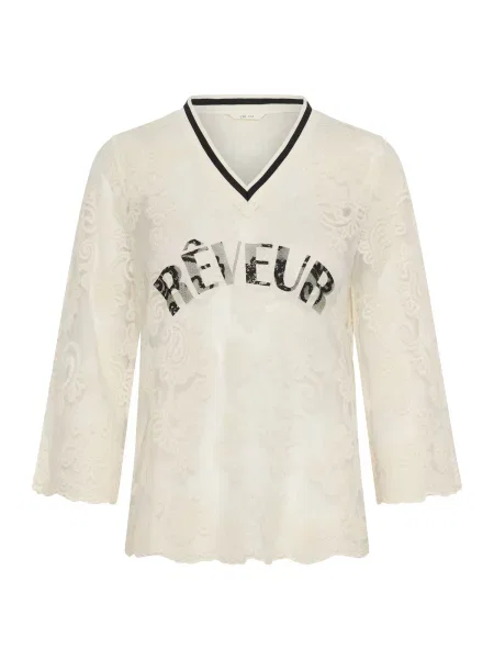 Cream Bluză Mira crem negru