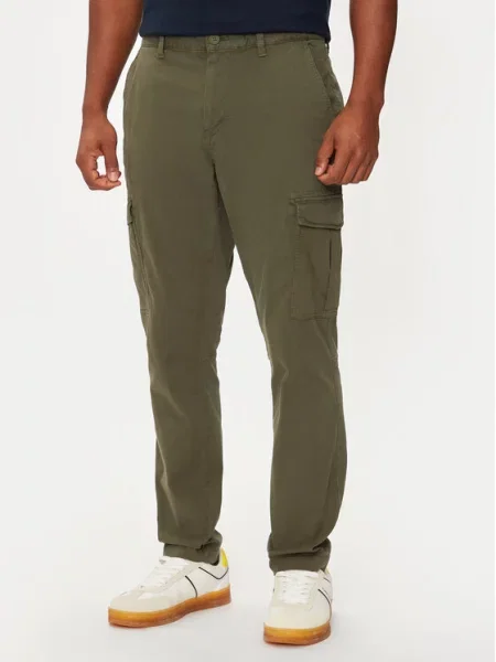 Tommy Jeans Kalhoty z materiálu Austin zelená