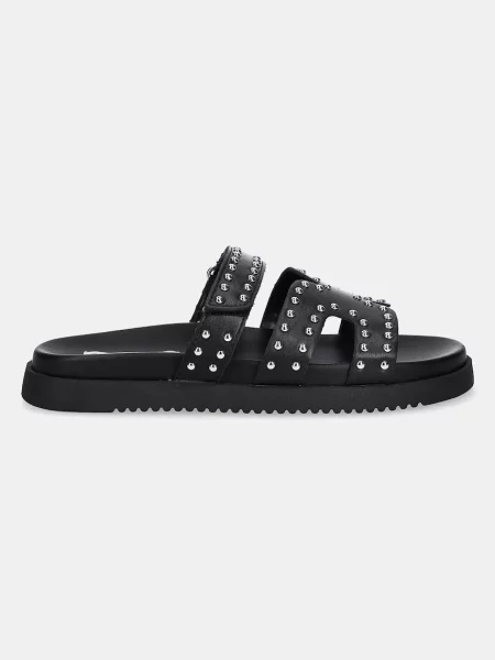 Шкіряні шльопанці Steve Madden Missile-S чорний