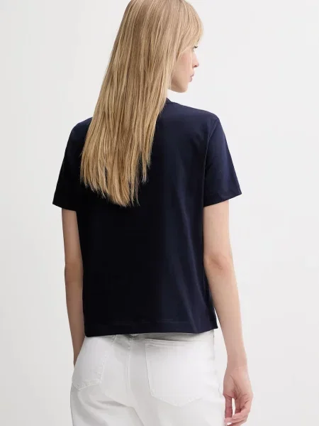 Kratka majica Calvin Klein Jeans mornarsko modra