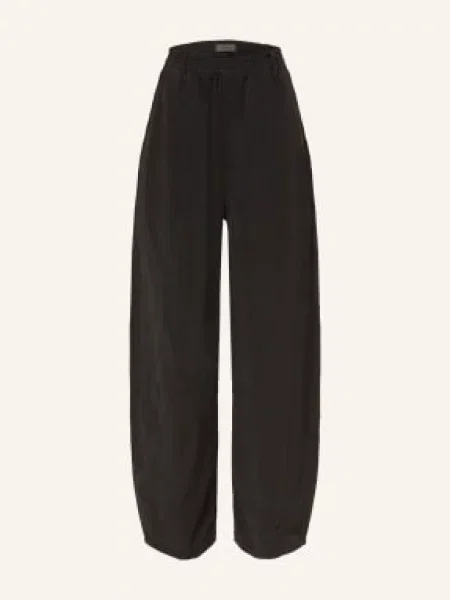 Allsaints Kalhoty Jett S Lněným Vzorem černá
