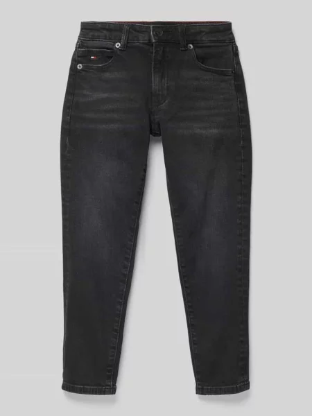 Jeansy o kroju straight fit z 5 Tommy Hilfiger czarne