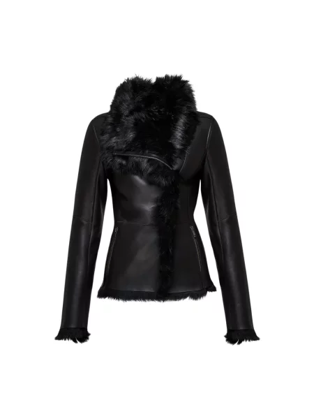 Kurtka skórzana Vsp czarna