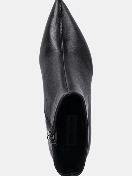 Кожаные ботинки Steve Madden на шпильке черные