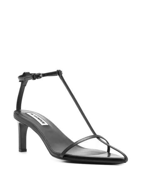 Кожени сандали Jil Sander черно