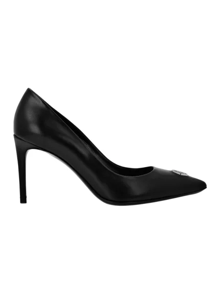 Czółenka Philipp Plein skórzana czarna
