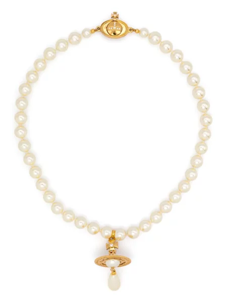 Colier Vivienne Westwood cu perle auriu