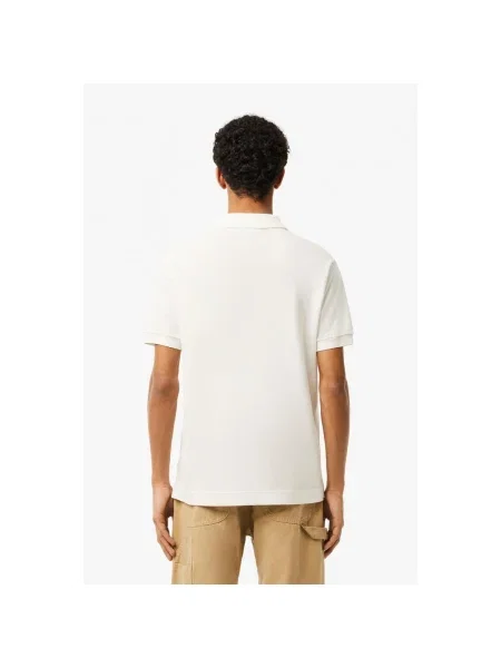 Gulerat scurt tricou Lacoste alb