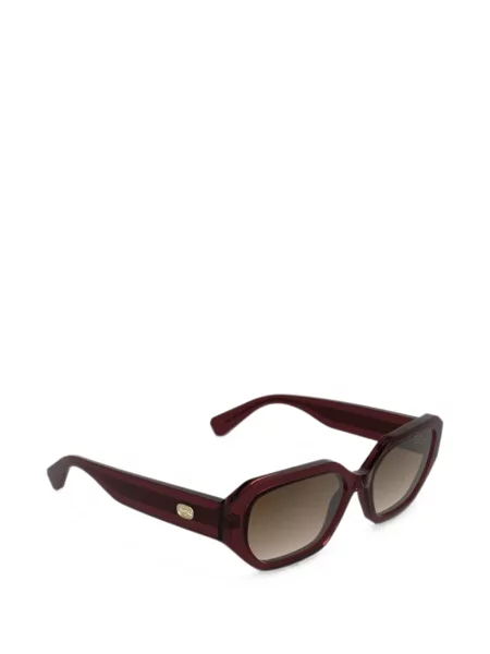 Ochelari de soare Lacoste cu imprimeu geometric roșu