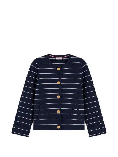 Cardigan Tommy Hilfiger cu dungi albastru
