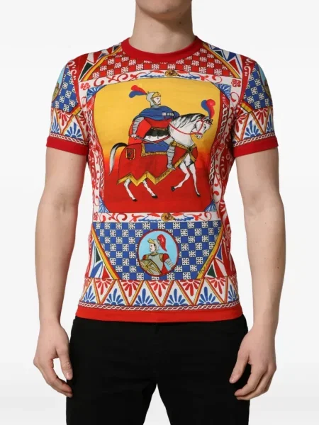Tricou Dolce & Gabbana cu imagine roșu