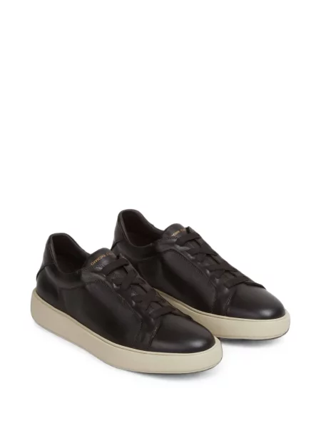 Fűzős bőr sneaker Officine Creative barna