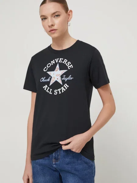 Kratka majica Converse črna