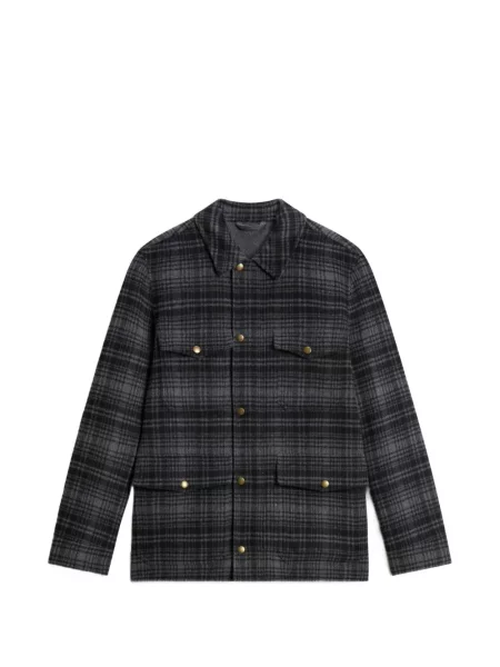 Geacă cămașă Woolrich în carouri gri