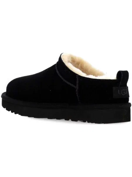 UGG De piele mules încălțăminte W CLASSIC MICRO cu adaos de lână negru
