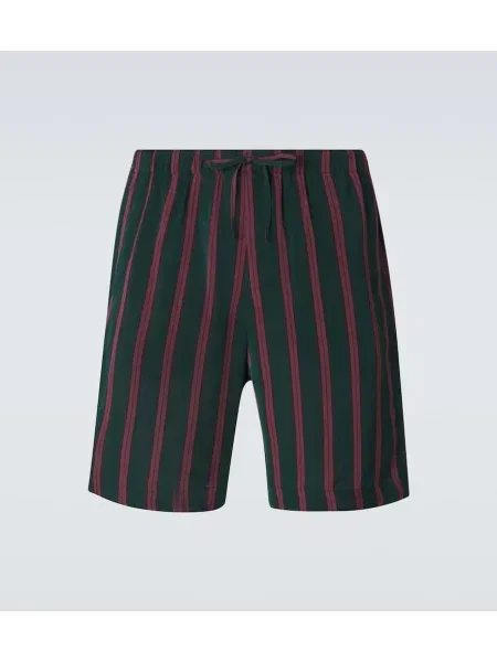 Pantaloni scurți Dries Van Noten cu dungi verde