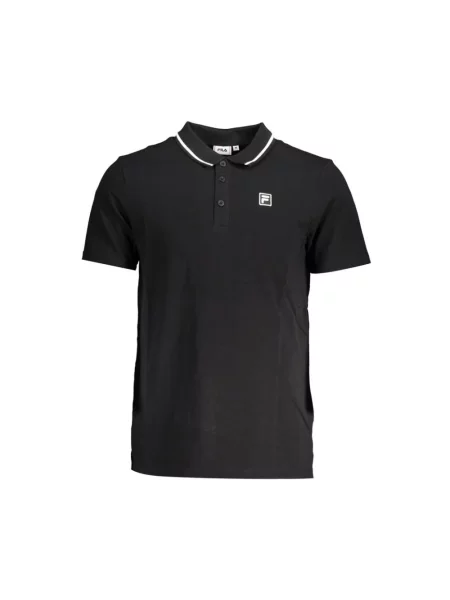 Krótki koszulka polo Fila biznesowa czarna